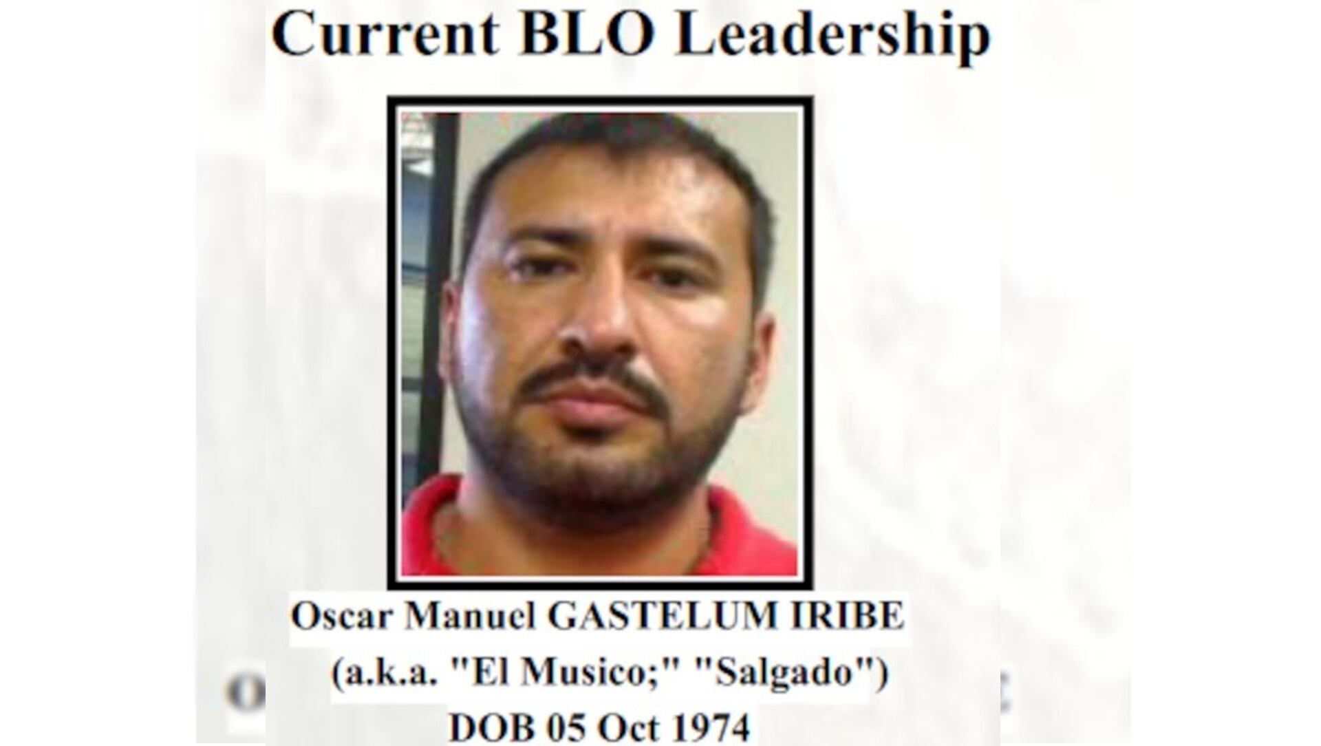 Oscar Manuel Gastelum Iribe Cártel de los Beltrán Leyva