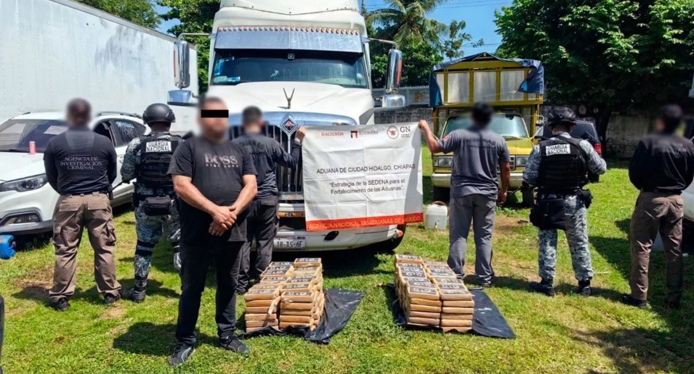 Detienen a conductor que transportaba más de 171 kilos de cocaína en un tractocamión en Chiapas - Proyecto Puente