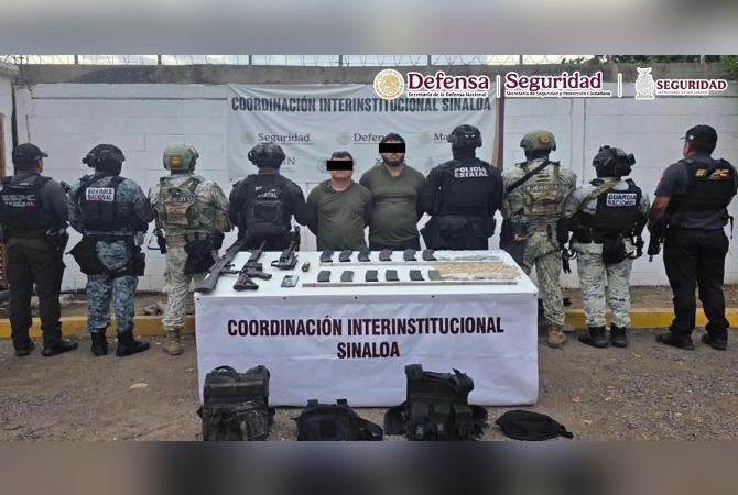 Detienen a 2 presuntos miembros de Los Chapitos por secuestro de mineros en Sinaloa