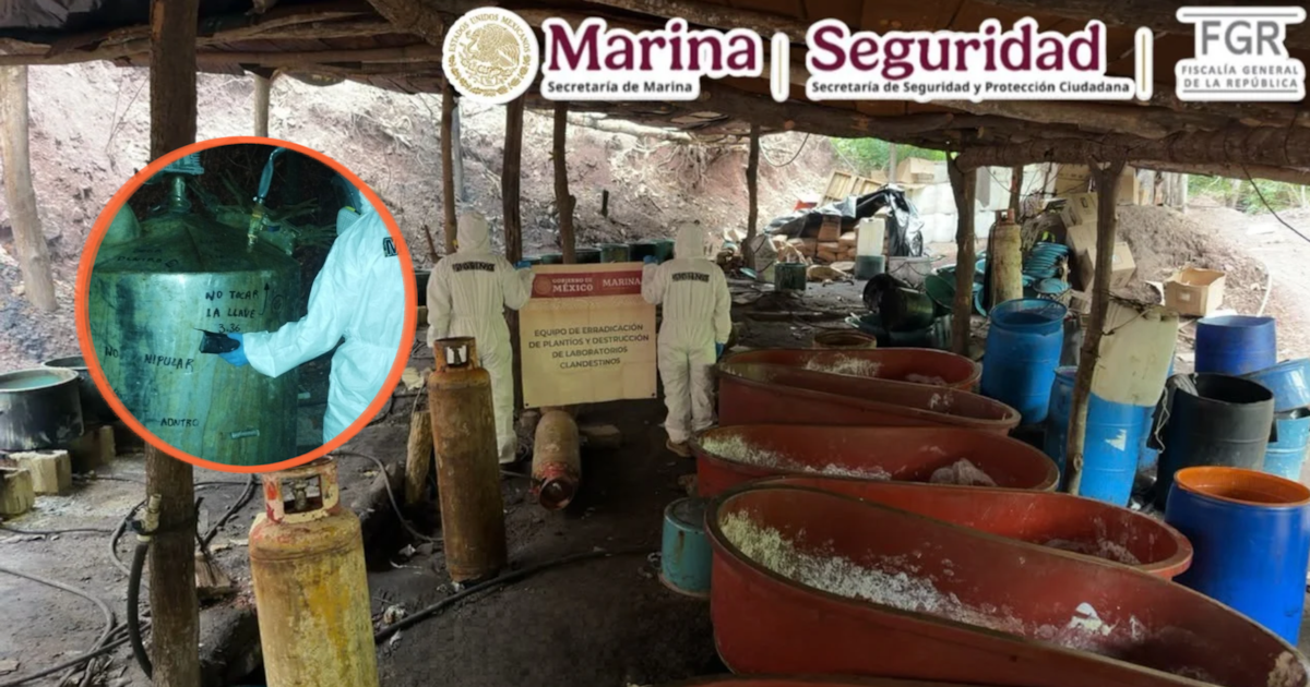 Más de una tonelada de metanfetamina y miles de litros de químicos quedan fuera del circuito ilegal tras la inhabilitación de un laboratorio clandestino en Durango