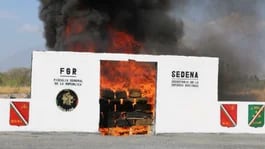 De Dólares Authorities In Nuevo León Burn Nearly One Ton Of Drugs Valued At 23 Million Dollars.